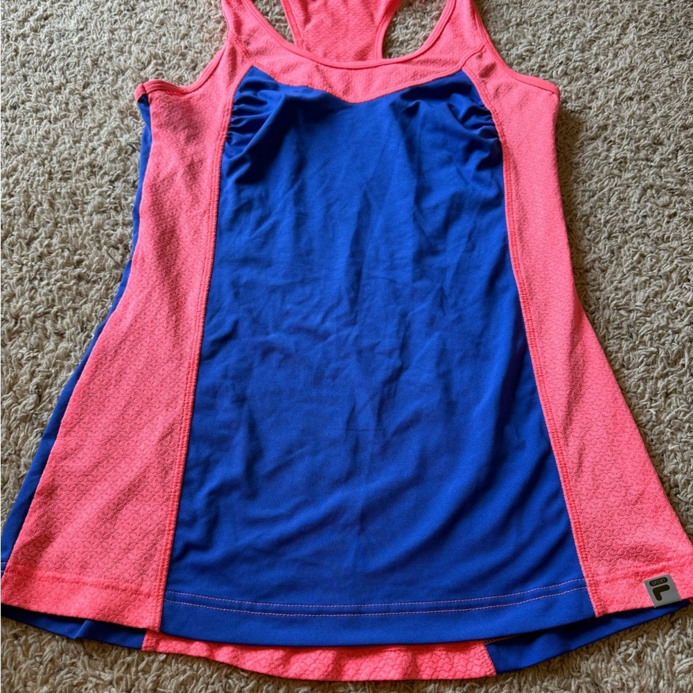 Fila Sport Neon Pink and Royal Blue Tank